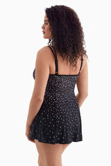 LONGTUDE - FREE EXPRESS SHIPPING - Princess Seam Swim Dress Long Torso Longitude Swimwear