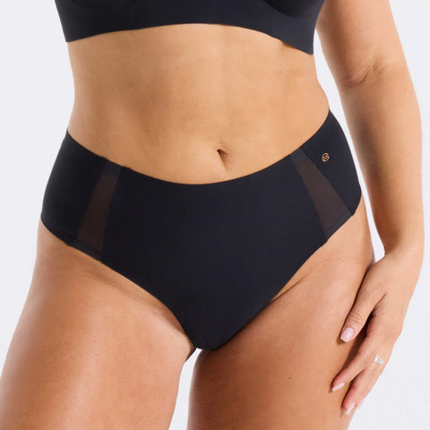 EVELYN & BOBBIE - FREE SHIPPING - Hight-Waisted Thong-Mesh