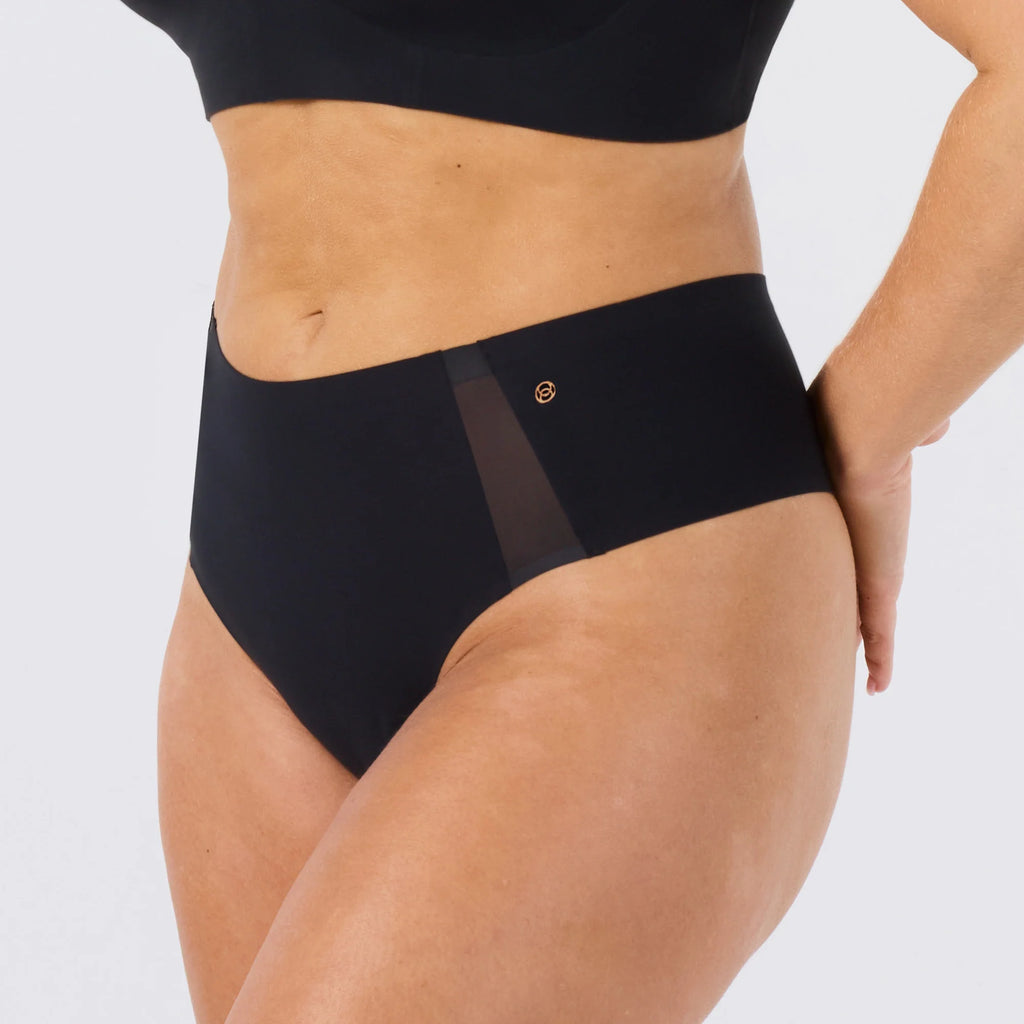EVELYN & BOBBIE - FREE SHIPPING - Hight-Waisted Thong-Mesh