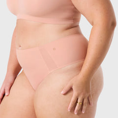 EVELYN & BOBBIE - FREE SHIPPING - Hight-Waisted Thong-Mesh