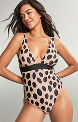 PANACHE - FREE EXPRESS SHIPPING -Taylor Non Wired Plunge Swimsuit- FINAL SALE - Amalfi Print