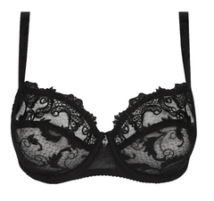 LISE CHARMEL - FREE EXPRESS SHIPPING - Dressing Floral Demi Bra- Black