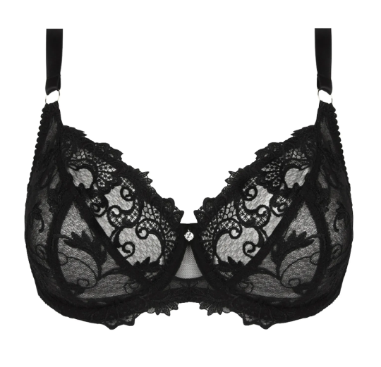 LISE CHARMEL - FREE EXPRESS SHIPPING - Dressing Floral 3/4 Cup Bra- Black