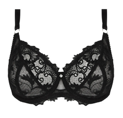LISE CHARMEL - FREE EXPRESS SHIPPING - Dressing Floral 3/4 Cup Bra- Black