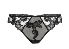 LISE CHARMEL - FREE EXPRESS SHIPPING - Dressing Floral Thong- Black
