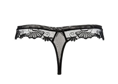 LISE CHARMEL - FREE EXPRESS SHIPPING - Dressing Floral Thong- Black