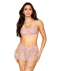 DREAMGIRL - FREE SHIPPING - Rosette Bralette Set