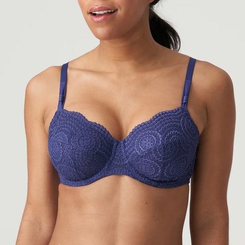 PRIMADONNA TWIST - FREE EXPRESS SHIPPING -Petit Paris Full Cup Bra- French Indigo