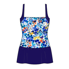 PENBROOKE - FREE EXPRESS SHIPPING - Square Neck Swim dress Penbrooke swimwear