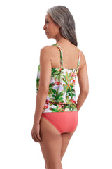 SHAPE SOLVER - FREE EXPRESS SHIPPING - Shirred Neck Blouson Tankini Top
