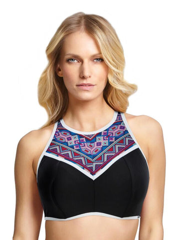 Panache Swimwear - Ayanna Crop Top SW1282 - Blue Multi - Thebra