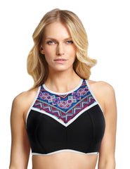 Panache Swimwear - Ayanna Crop Top SW1282 - Blue Multi - Thebra
