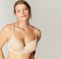 Simone Perele Bras - Caresse 3D Plunge 12A316 - Skin Rose - Thebra
