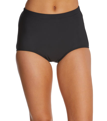 Penbrooke Swimwear - Solid Girl Leg Bikini Bottoms 42546 - Black - Thebra
