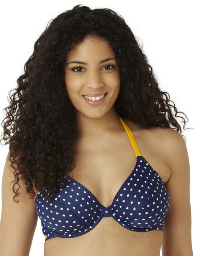 Cleo Swimwear - Leena Triangle Halter CW0165 - Heart Print - Thebra