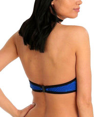 Cleo Swimwear - Gigi Triangle Halter CW0295 - Blue/Black - Thebra