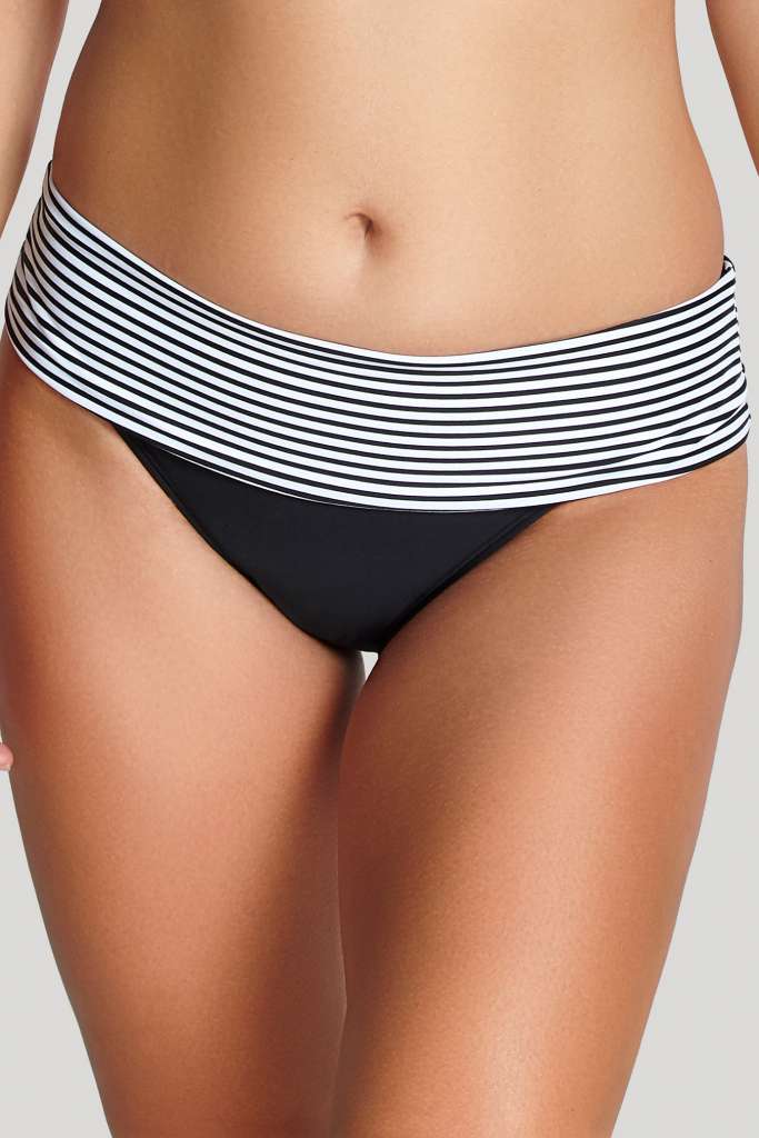 Panache Swimwear - Anya Stripe Fold top Pant SW0897 - Black/White - Thebra