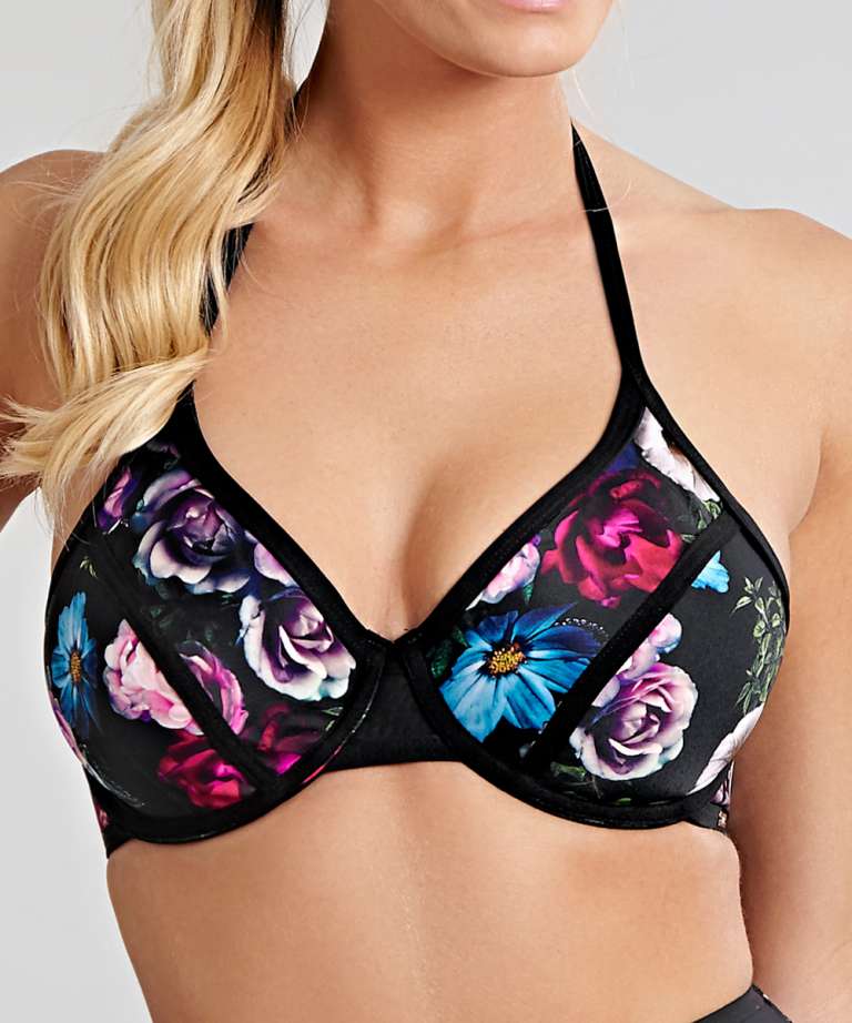 Panache Swimwear - Jolee Triangle Halter SW1205 - Floral Multi - Thebra