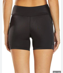 Penbrooke Swimwear - Solid Yoga Waist Swim Short 42542N - Black
