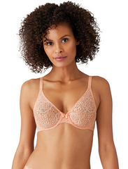 Wacoal Panties - Halo Lace Hi-Cut Briefs 870305 - Almost Apricot