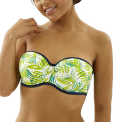 Cleo Swimwear - Avril Bandeau CW0223 - Palm print - Thebra