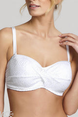 Panache Swimwear - Anya Crochet Bandeau SW1253 - White - Thebra