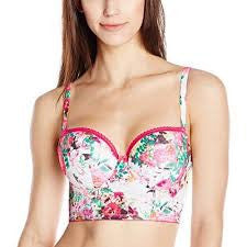 Cleo Bras - Breeze Long Line 9025 - White/Multi FINAL SALE - Thebra