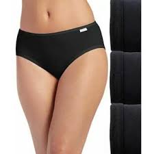 Jockey Panties - Elance Cotton Comfort 3 Pack Hipsters 7464 - Black - Thebra