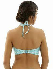 Cleo Swimwear - Hattie Bandeau CW0263 - Aqua/White - Thebra
