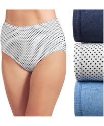 Jockey Panties - Elance Cotton Comfort 3 Pack Brief 7460/7465 - Blue, Denim, Print - Thebra