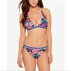 Captiva Swimwear - Striped Bloom Bora Triangle Bikini 33SB6068 - Multi - Thebra
