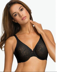 Wacoal Panties - Halo Lace Hi-Cut Briefs 870305 - Black